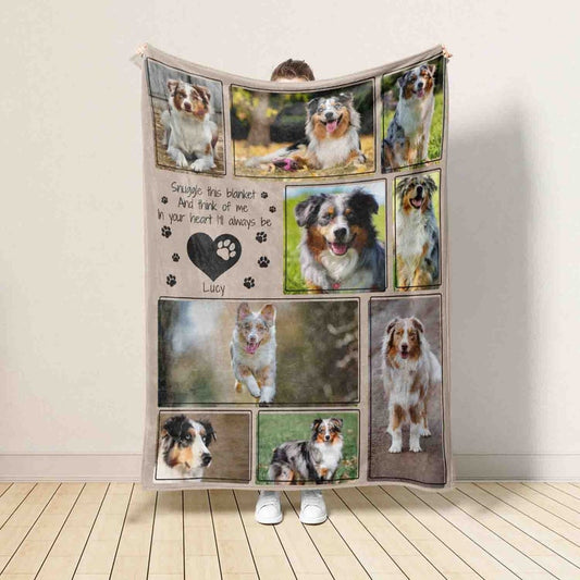 Custom Dog Photo Blanket Pet Lover Gift