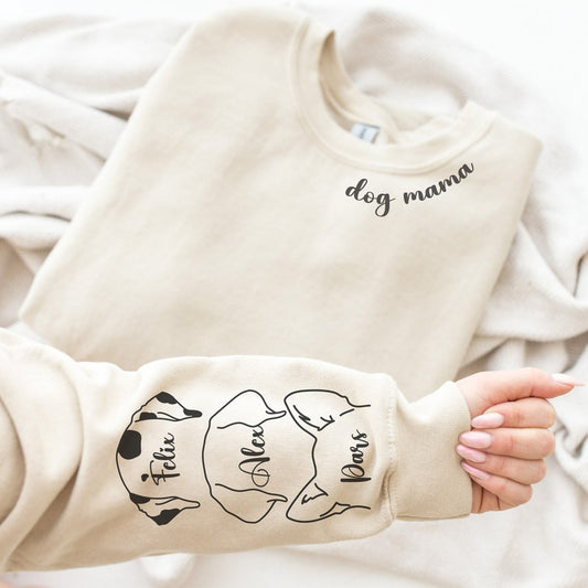 Best Fur Mom Ever - Sudadera unisex personalizada para perros con diseño en la manga - Regalo para dueños de mascotas, amantes de las mascotas