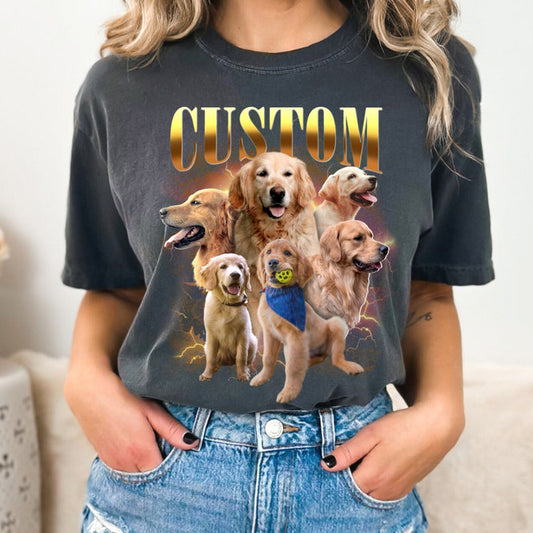 Custom Comfort Colors - Sudadera con capucha para perro, diseño retro 