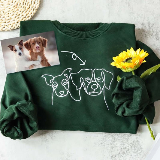 Personalized Pet Embroidered Center Sweatshirt